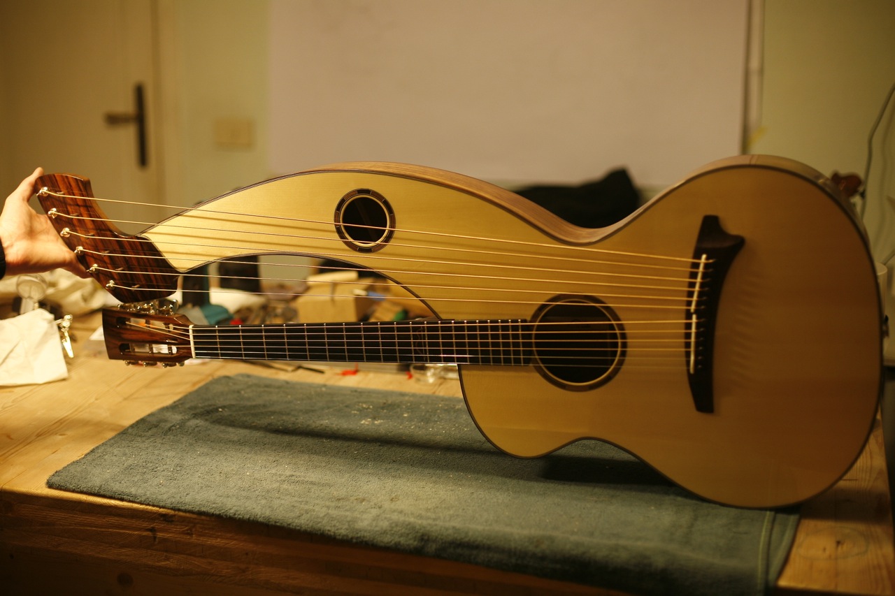 Left handed shop harp guitar